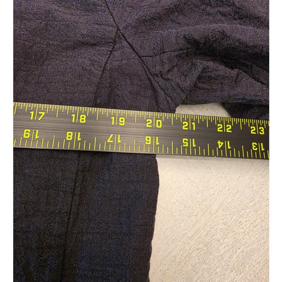 Eileen Fisher Women's Navy Asian Inspired Jacket SZ Medium Designer Minimalist - Picture 6 of 7